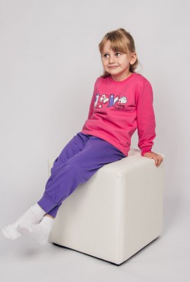 Пижама для девочки 91224 - розовый-васильковый