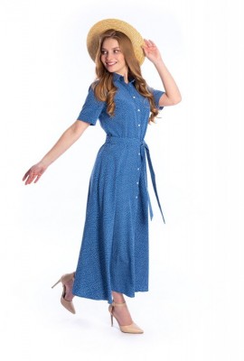 Платье 22259 - синий, 52 размер