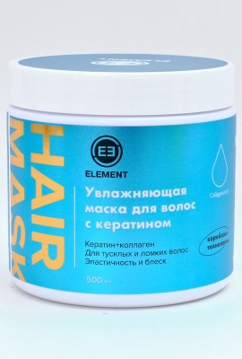 Маска для волос ELEMENT Увлажняющая с кератином 500 мл Корея