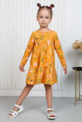Платье Ульяна детское - горчица, 110 размер