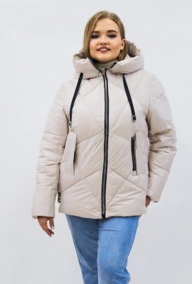 Демисезонная женская куртка осень-весна-еврозима 2811 - бежевый