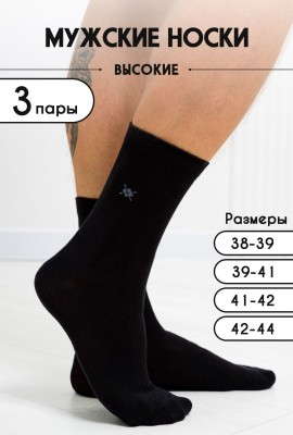 Носки мужские Форум (комплект 3 пары) - черный