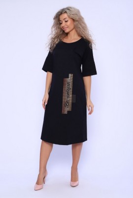 Платье женское 24279 - черный, 54 размер.