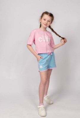 Футболка для девочки 51313 - нежно-розовый