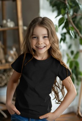 7450 футболка детская однотонная - черный
