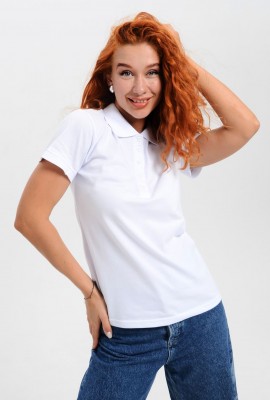 14402 футболка поло женская - белый