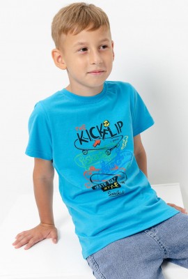 футболка детская с принтом 7444 - бирюза