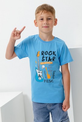 футболка детская с принтом 7444 - голубой
