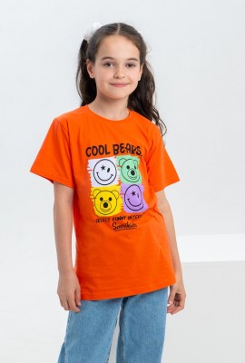 футболка детская с принтом 7449 - оранжевый
