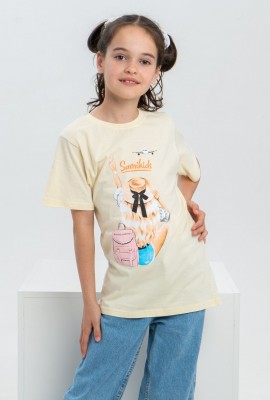 футболка детская с принтом 7449 - ваниль