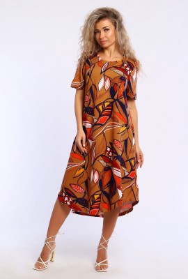 Платье 13244 - коричневый