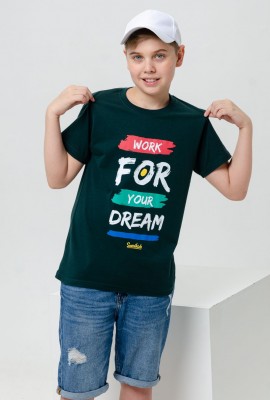 футболка детская с принтом 7446 - изумруд