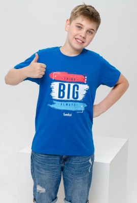 футболка детская с принтом 7446 - индиго