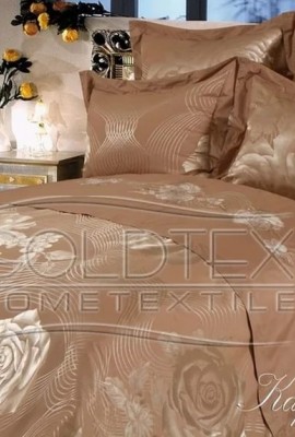 Сатин-жаккард De Luxe с вышивкой КПБ 2 сп. (европростыня, 4 наволочки) ГолдТекс Кармелина