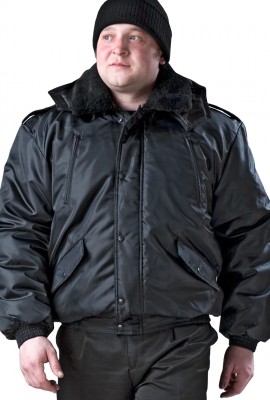 Куртка утеплённая Охранник тк.Оксфорд цв.Черный