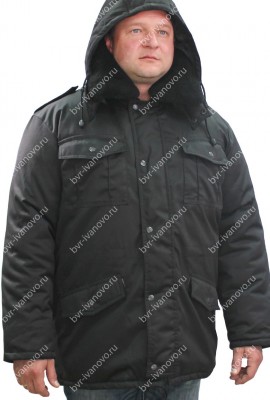 Куртка утеплённая Зима тк.Смесовая Могилёв цв.Чёрный