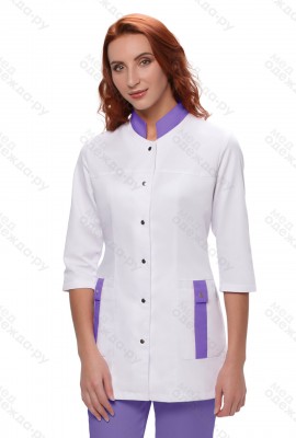 Куртка медицинская женская с рукавом 3-4 на кнопках 3-48 сатори