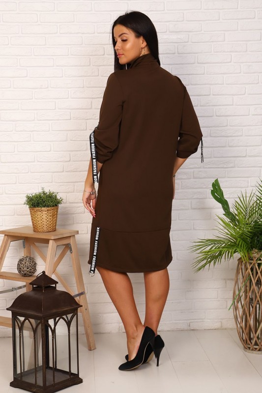 Платье 31550 - коричневый, размер 50 - 2