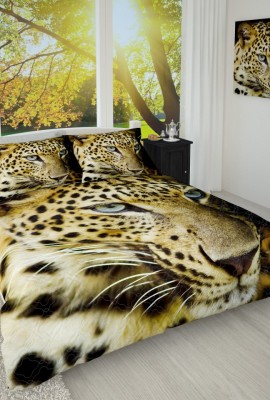 Фотопокрывало Животные - Леопард на черном