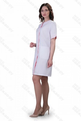 Халат медицинский женский (короткий рукав, на кнопках) 214 тиси