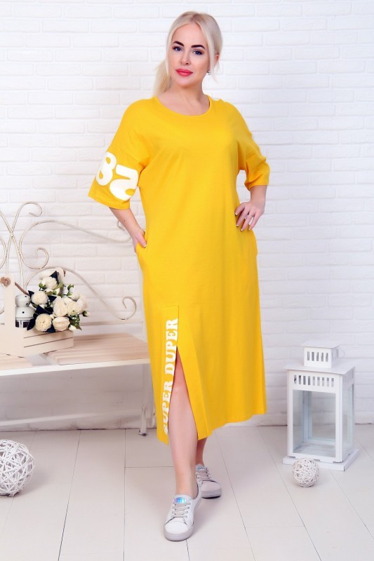 Платье 32005 - желтый, размер 58 - 1