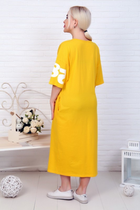 Платье 32005 - желтый, размер 58 - 2