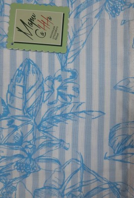 Набор из 3-х полотенец Цветы голубые рогожка