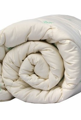 Одеяло в хлопковом чехле Бамбук всесезонное 140х205 см, цвет БЕЛЫЙ