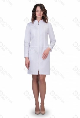 Халат медицинский женский с длинным рукавом на молнии 277 сатори, 48 размер