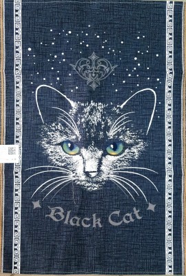 Полотенце рогожка 48х68 Черный кот