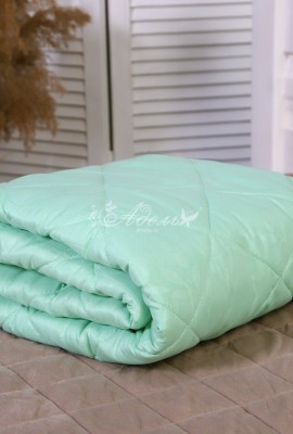 Одеяло детское Бамбук стеганое зеленое всесезонное микрофибра 105х140 см