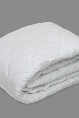Одеяло Лебяжий пух стеганое облегченное полиэстер (белый) 140х205