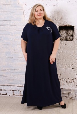 Платье Юленька чернильный вискоза, 76 размер