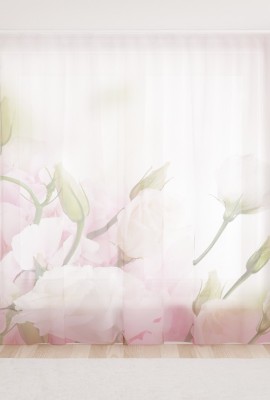 Фототюль из вуали Букет нежных роз