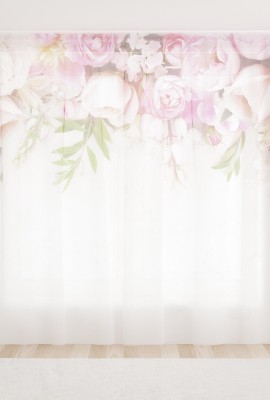 Фототюль из вуали Объятие из цветов