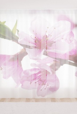 Фототюль из вуали Цветения розовой вишни