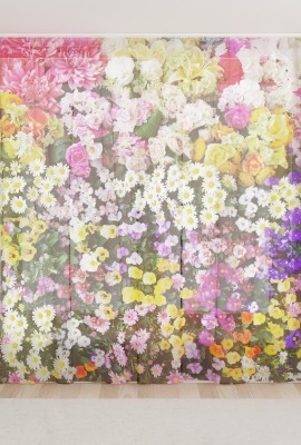Фототюль из вуали Ассорти цветочных букетов