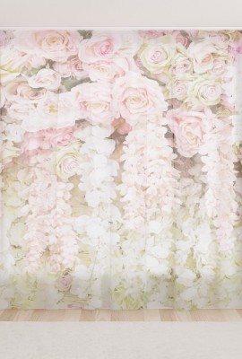 Фототюль из вуали Мягкие заросли цветов