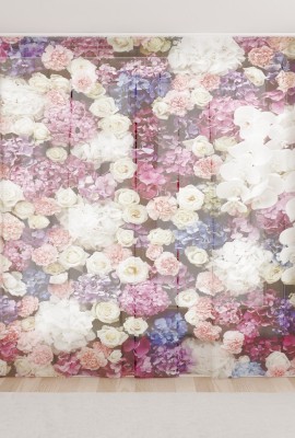 Фототюль из вуали Мягкое цветочное покрывало