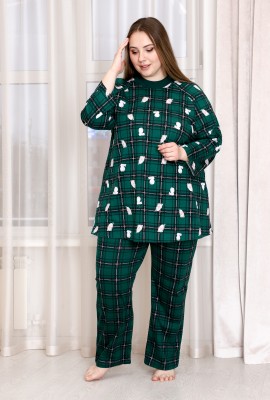 Пижама Рождество зеленый кулирка