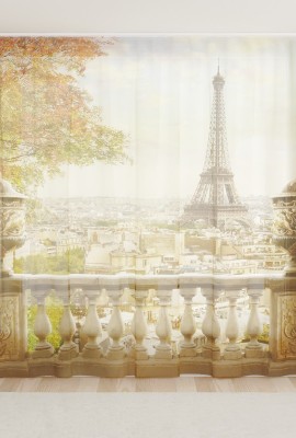 Фототюль из вуали Парижский балкон
