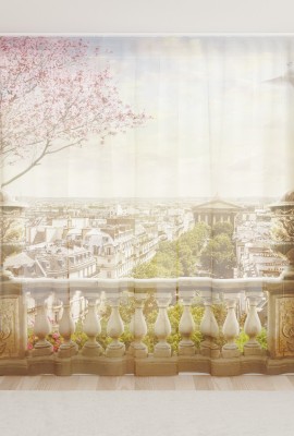 Фототюль из вуали Парижский балкон 2