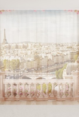 Фототюль из вуали Парижский балкон 4