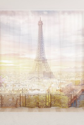 Фототюль из вуали Парижский балкон 5