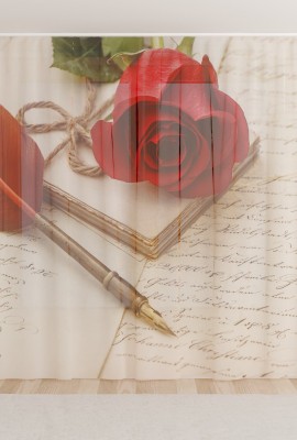 Фототюль из вуали Письмо любви