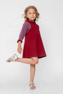 Платье Грета Бордовое - бордовый