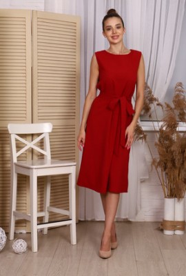 Платье П155дн - красный, 46 размер