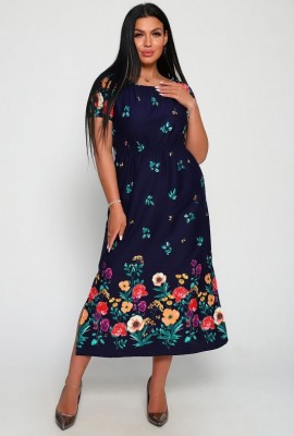 Платье 71067 - синий, 56 размер