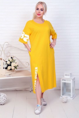 Платье 32005 - желтый, размер 54