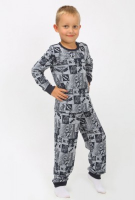 Пижама Бэтмен детская арт. ПМ-013-049 - серый, 128 размер